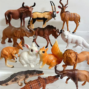Factory direct supply cross-border children's toys simulation static plastic animal model ornaments 29 early education rabbit crocodile