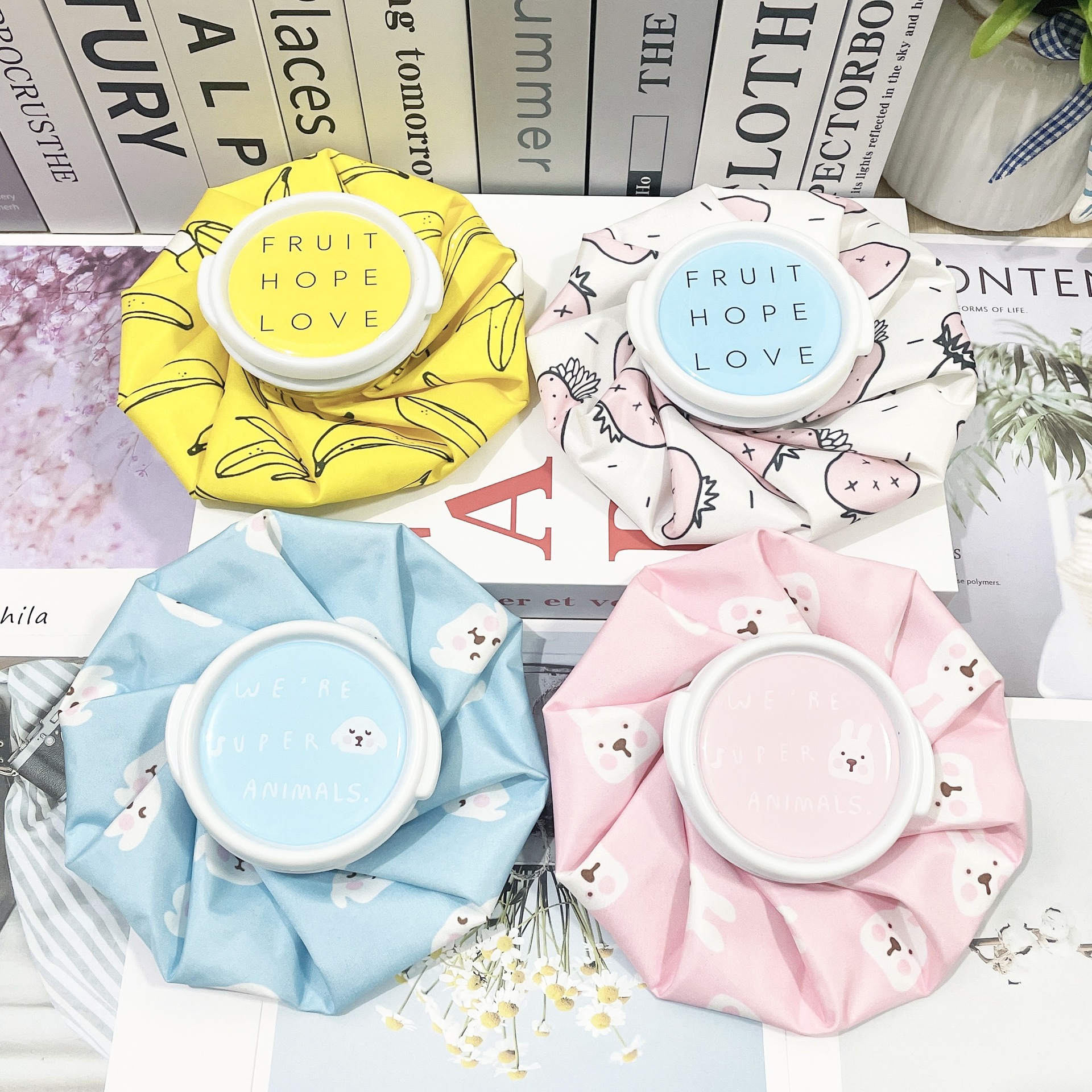 Bolsa de tela de hielo Linda caricatura compresa fría y caliente bolsa de fisioterapia inyección de agua doméstica niños enfriamiento cubo de hielo bolsa de draga de mama