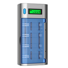 LCD智能液晶显示屏镍氢电池充电器TC口AA/AAA/9V/C/D型电池充电器