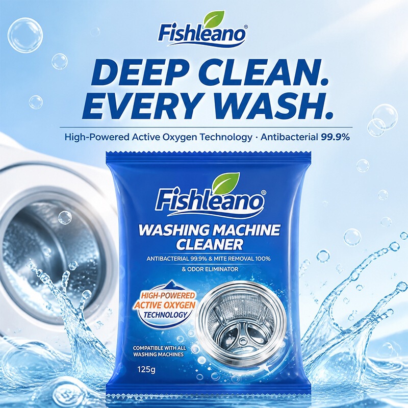 FISHLEANO washing machine tub cleaner, suitable for both drum and pulsator washing machines, deeply penetrates and dissolves stubborn stains FISHLEANO washing machine tub cleaner, suitable for both drum and pulsator washing machines, deeply penetrates and dissolves stubborn stains