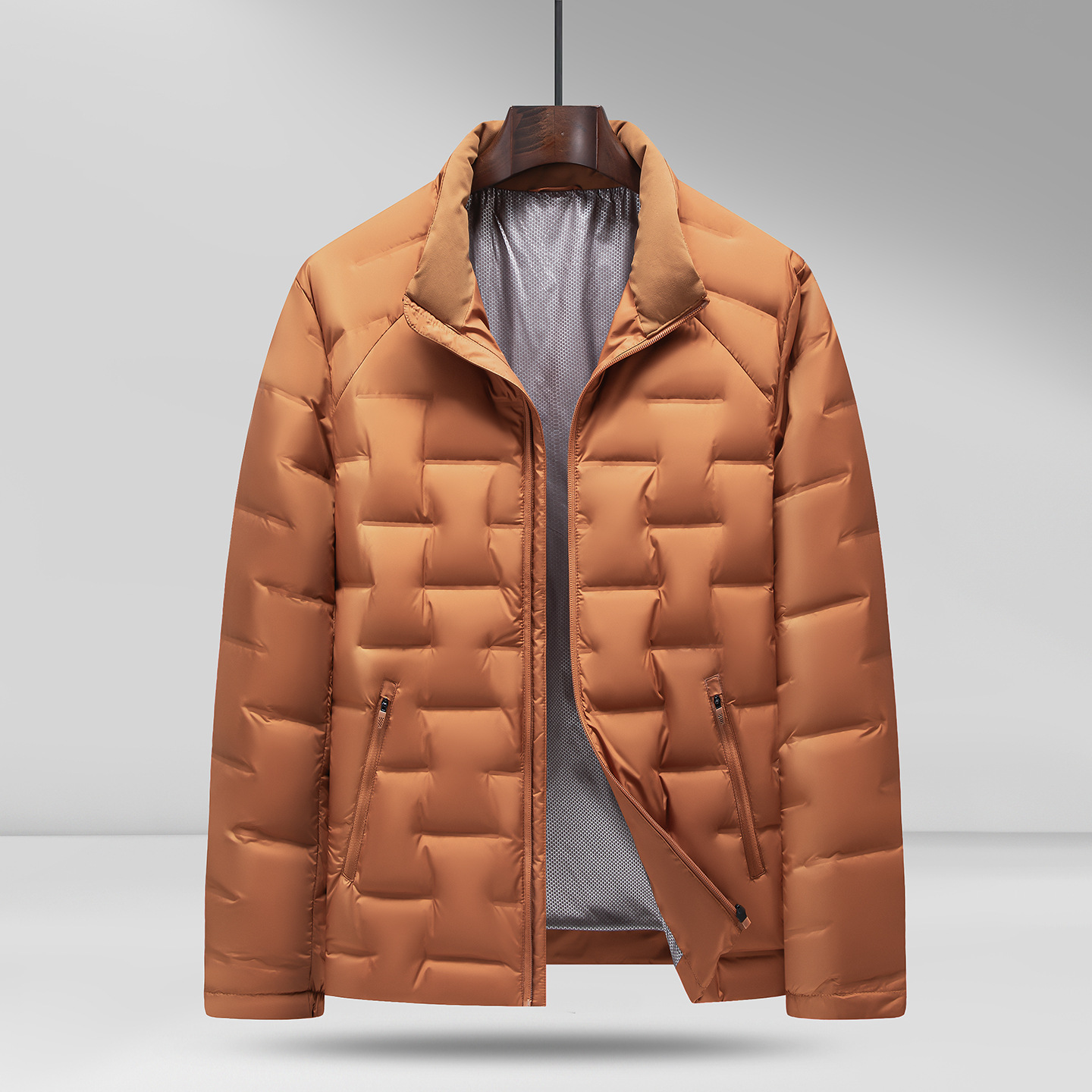 Men's Stand Collar Down Jacket 2026 Winter New Men's Wear Middle-Aged Business Casual Simple Comfortable Warm Coat