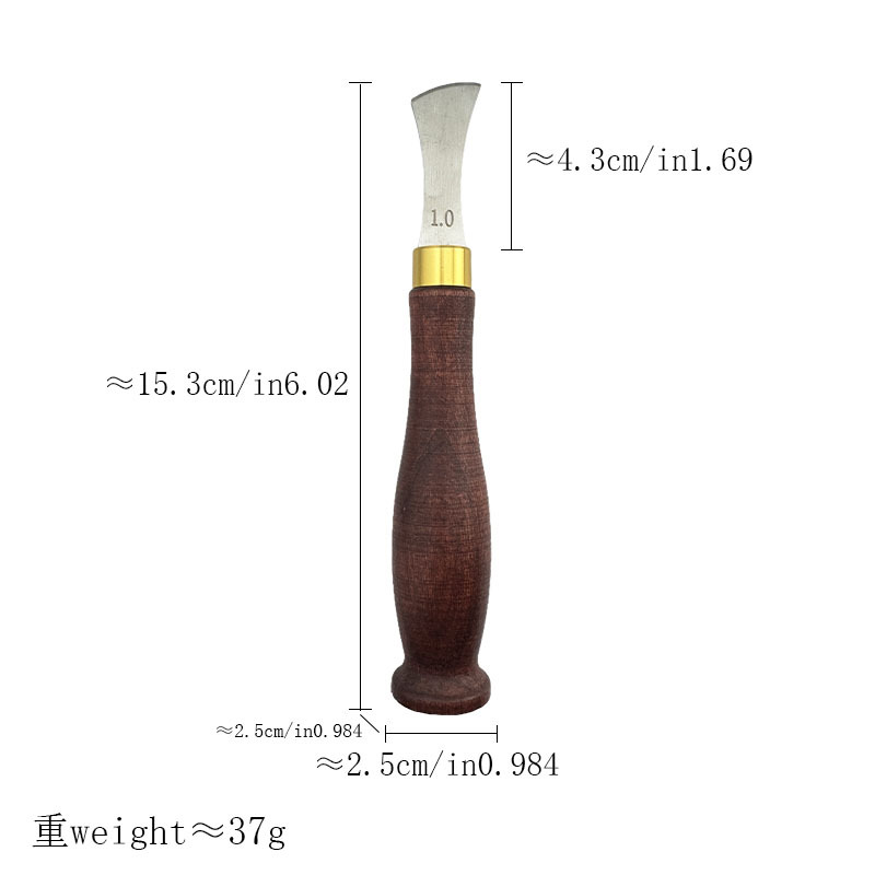 Sándalo borde cortador cuchillo de corte biselado dispositivo DIY herramienta de cuero profesional recorte borde cortador Shaper