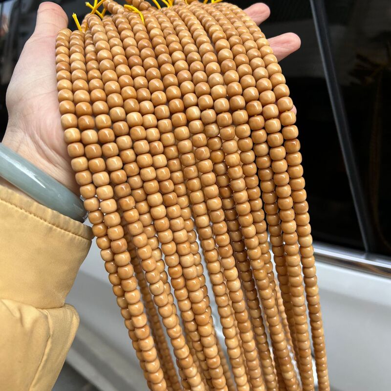 Dragon Ridge Bodhi Old Style Barrel Beads Bodhi Straight Cut Barrel Beads Bracelet 108 Beads Buddhist Prayer Beads Handheld Wholesale