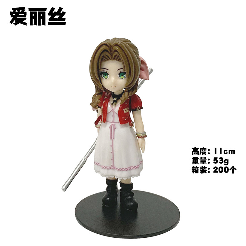 ファイナルファンタジー7 リボーンQバージョン ティファ ザックス クロード アリス フィギュアモデル オーナメント 風景|undefined