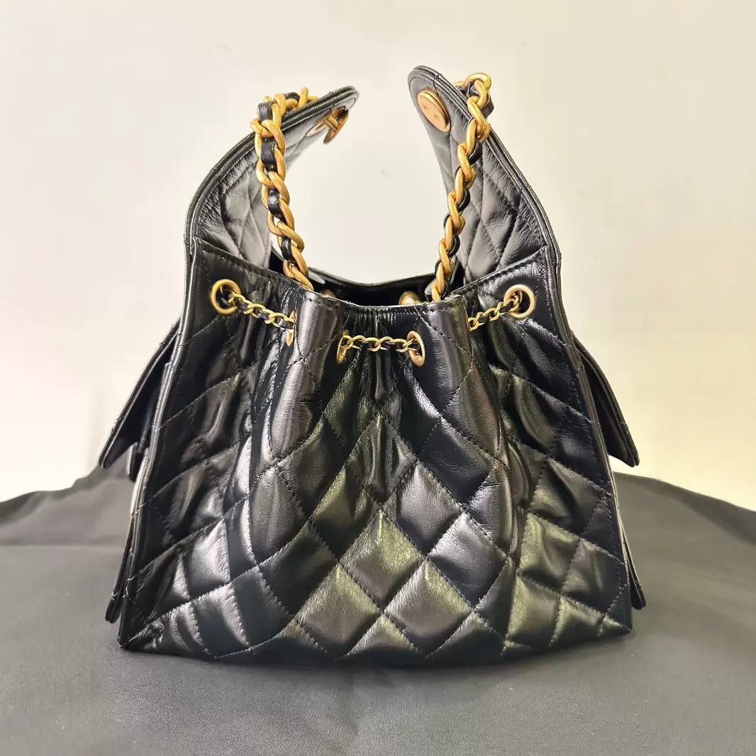 香奶奶25c bag油蜡皮25C hobo包25S鱼子酱嬉皮女包25bag真皮女包