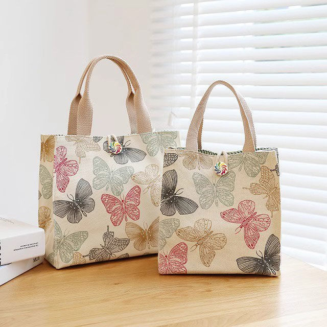 Bolsa de lona japonesa, bolsa de almuerzo, bolsa de almuerzo, bolsa de mamá, bolsa de almuerzo, bolsa de almuerzo para niñas, bolsa de oficina de viaje de moda
