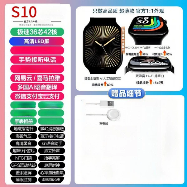 TS10pro black-make and receive calls+receive messages+dual payment