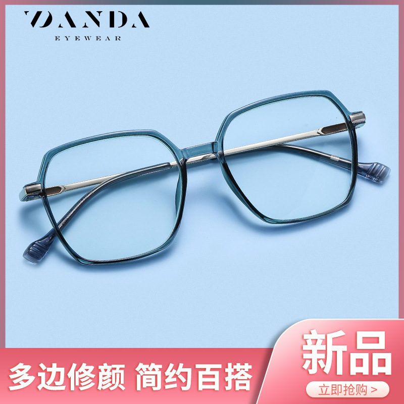 2022 nuevas gafas enmarcan los hombres de moda multilateral llano gafas lisas de las mujeres TJ803 ultra-ligero TR90 anti-azul gafas de luz