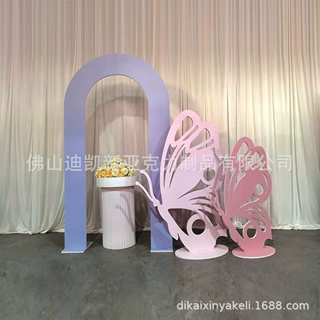 PVC婚庆背景墙装饰 拱门背景墙 甜品台定制-下单需咨询 勿直拍