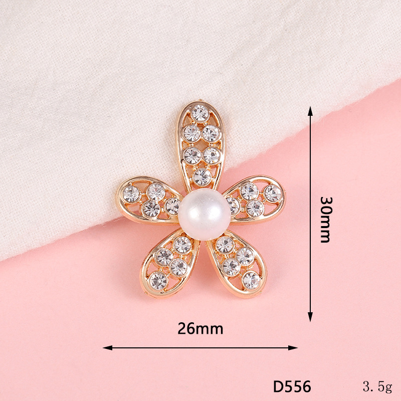 Nuevo diamante completo cinco pétalos flor gota diagonal flor aceite copo de nieve DIY accesorios de joyería teléfono móvil Shell rhinestone material al por mayor