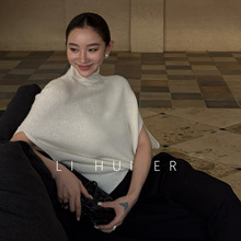LiHuiEr李慧儿月蒙尘 淡人高知老钱风穿搭女半高领羊绒针织衫上衣