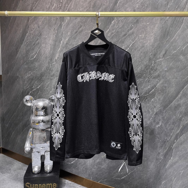 貿易クロスボーダーCHクロウ春夏新作サンスクリットフラワーアームホッケーユニフォーム長袖Tシャツカップルスタイルワンピース|undefined