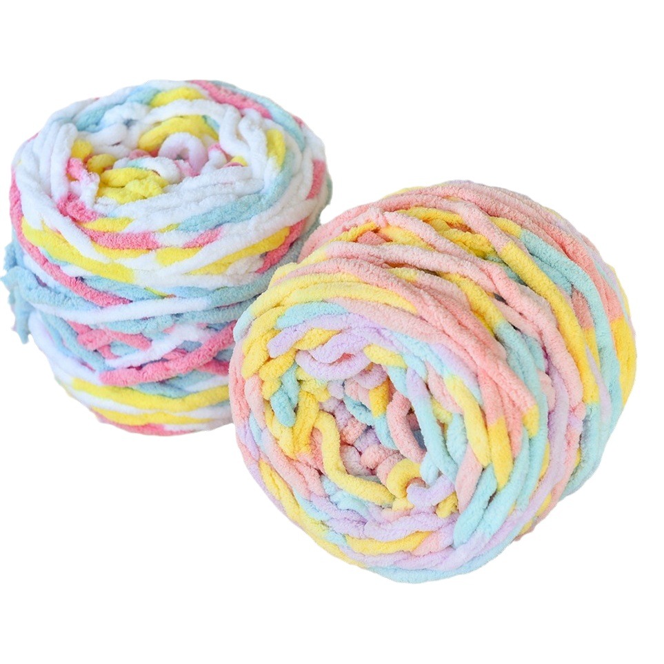 Hilo de la tira de hielo hilo de una sola hebra de lana gruesa bola de aguja hilo tejido a mano bolsa bufanda material de DIY Paquete de fábrica al por mayor