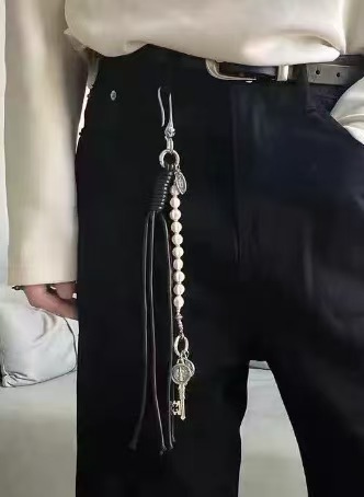 cleanfit金属c珍珠裤链男女y2k朋克嘻哈美式高街复古个性腰链配饰|undefined