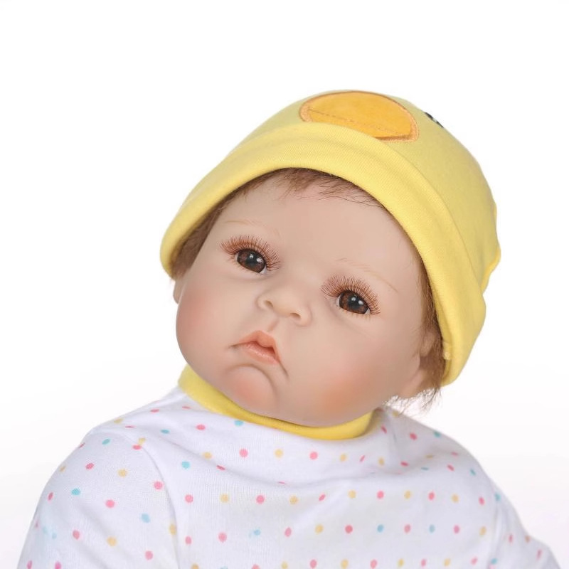 Simulación de goma suave muñeca chica juguete regalo colección hobby lindo bebé compañero muñeca