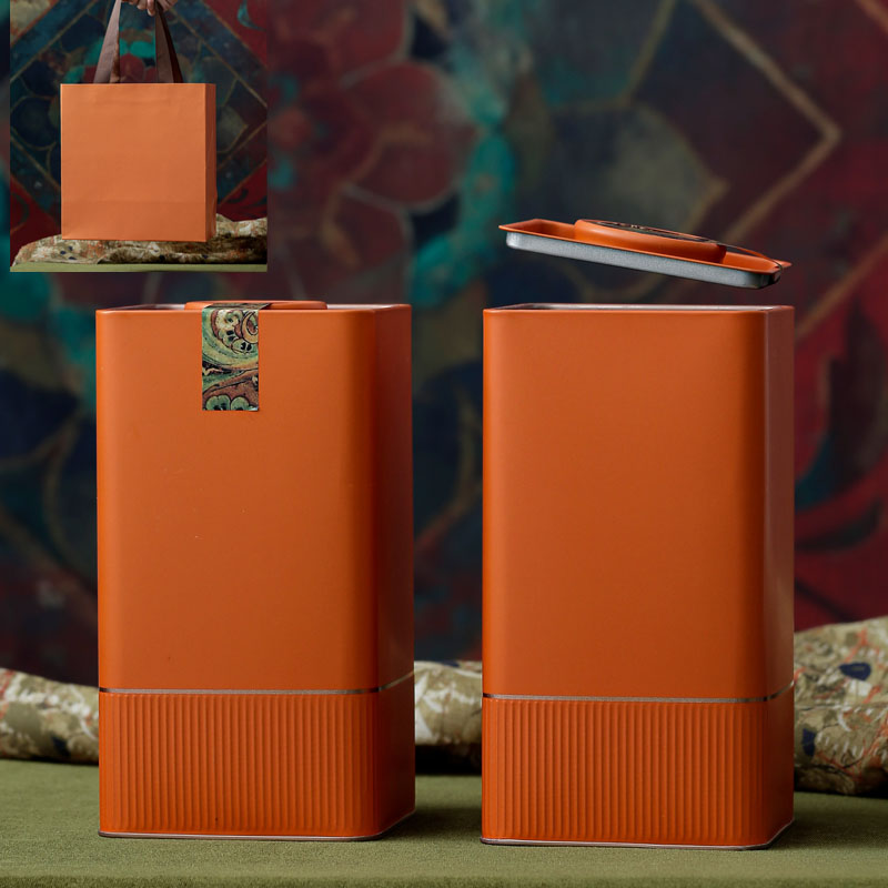 té vacío lata de hierro té blanco retro té verde general caja de regalo vacío caja de embalaje de té a granel árbol antiguo Dianhong Pu 'er caja de té
