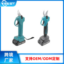 外贸跨境锂电修枝剪果树剪充电式园林高枝剪无绳电动剪刀