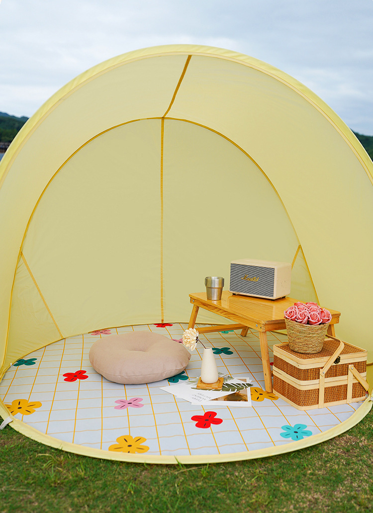 Cross-Border Small Outdoor Beach Children's Seaside Picnic Tent Automatic Folding Portable Quick-Open Sun Protection Tent