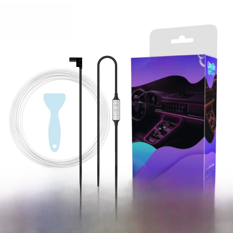New car atmosphere light EL band colorful cold light LED car inside atmosphere light color light light light door seam lamp