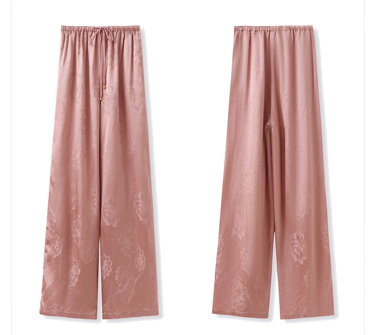 Quần culottes nữ ống rộng chất acetate phong cách Trung Quốc mới — Màu vàng, Màu hồng, Màu trắng chi tiết 14