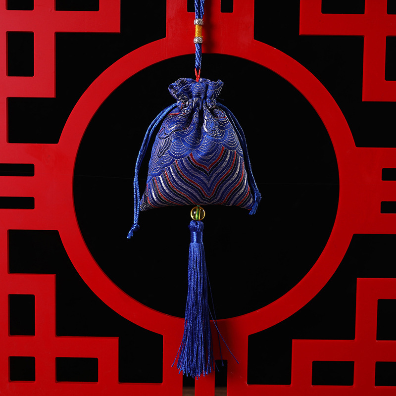 Wave pattern car hanger sapphire blue [empty bag]