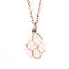 Tiktok live hot sale irregular natural crystal amethyst rough pendant handmade silk net pocket necklace N652