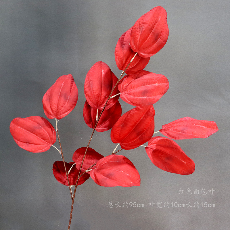 빨간 높은 가지 빵 잎