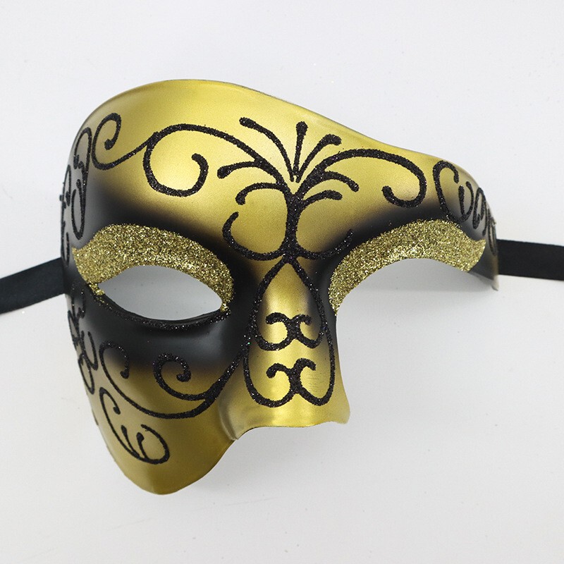 ハロウィン カーニバル イタリア ヴェネツィア ローマ サムライ マスク エジプト 古代ギリシャ メンズ ハーフフェイスマスク|undefined