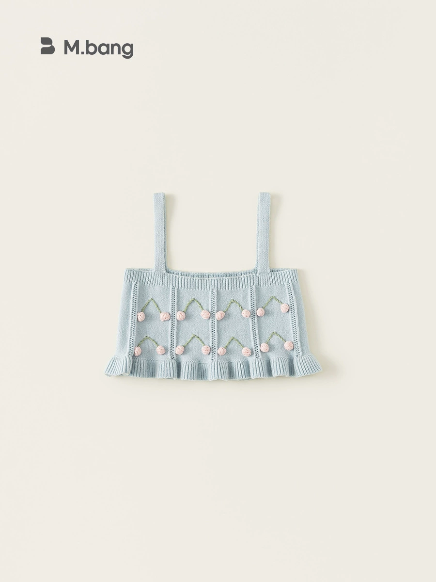 Vest, spring knitted children's T-shirt, children's clothing, western style