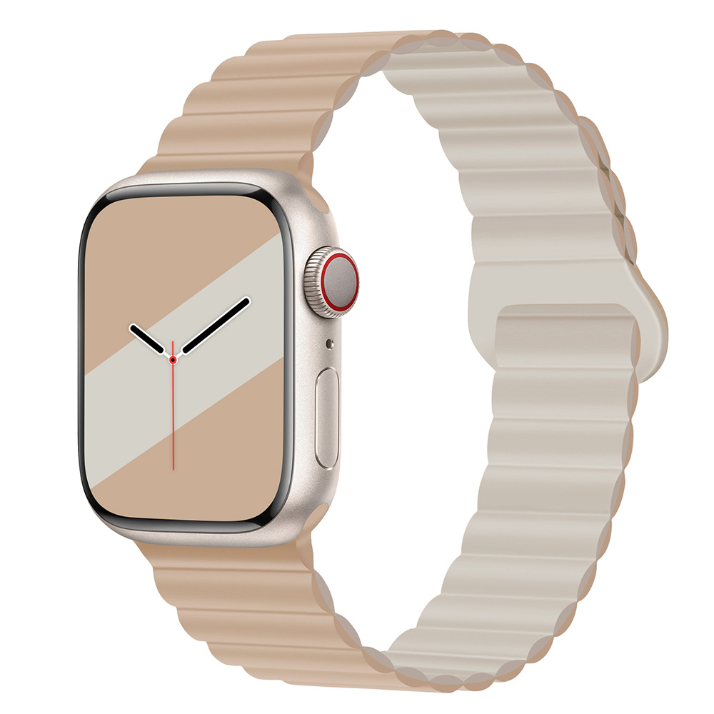 適用iwatchs9ultra1-8世代リンゴ時計バンド磁気吸引時計バンド運動シリコンリンゴ時計バンド