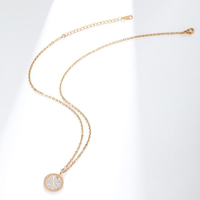 Xupe joyería micro con incrustaciones de circonio giro círculo colgante simple geométrica de las mujeres ronda marca personalidad de la moda de alto grado colgante