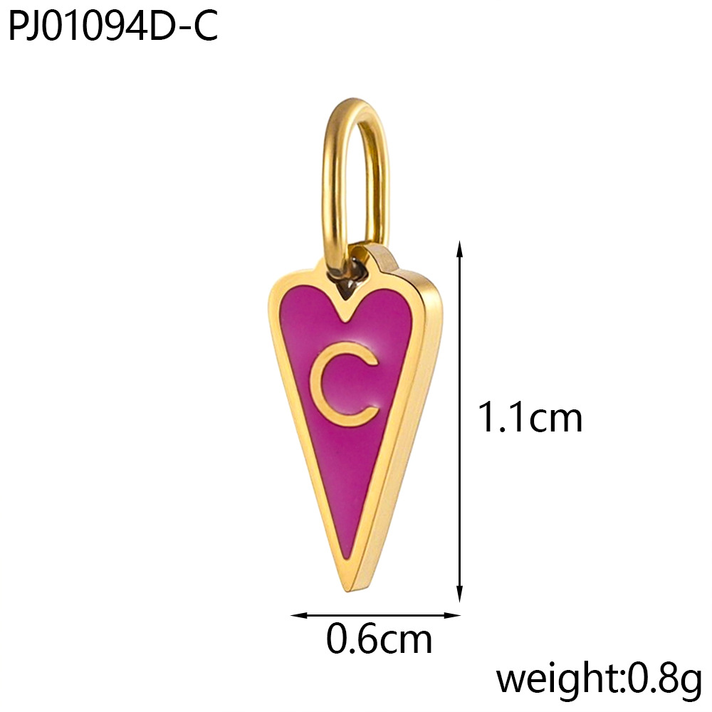 1g Weight Pendant Jewelry Making Type DIY Ornament Accessories Classification 1 Piece, 1 Set Quantity 304 Stainless Steel Material Letter Pattern All Seasons Season Polished Finish Enamel Design Simple Style, Classic Style Style 1 Piece 1 Set 304 Stainless Steel Letter Polished Pendant DIY Ornament Accessories 4