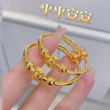 水贝黄金展厅现货5D黄金异形宝宝手镯999足金满月礼送宝宝礼物