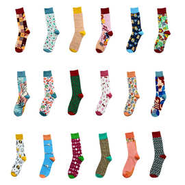 男潮 街头 欧美 春秋冬季 欧美嘻哈街头潮流滑板长筒袜 提花袜