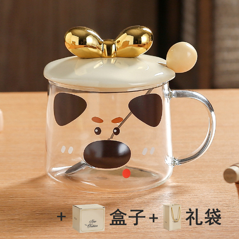 オフィスの漫画のグラスのレリーフの3dかわいいマグカップの牛乳はコップの会社の贈り物を飲みます。|undefined
