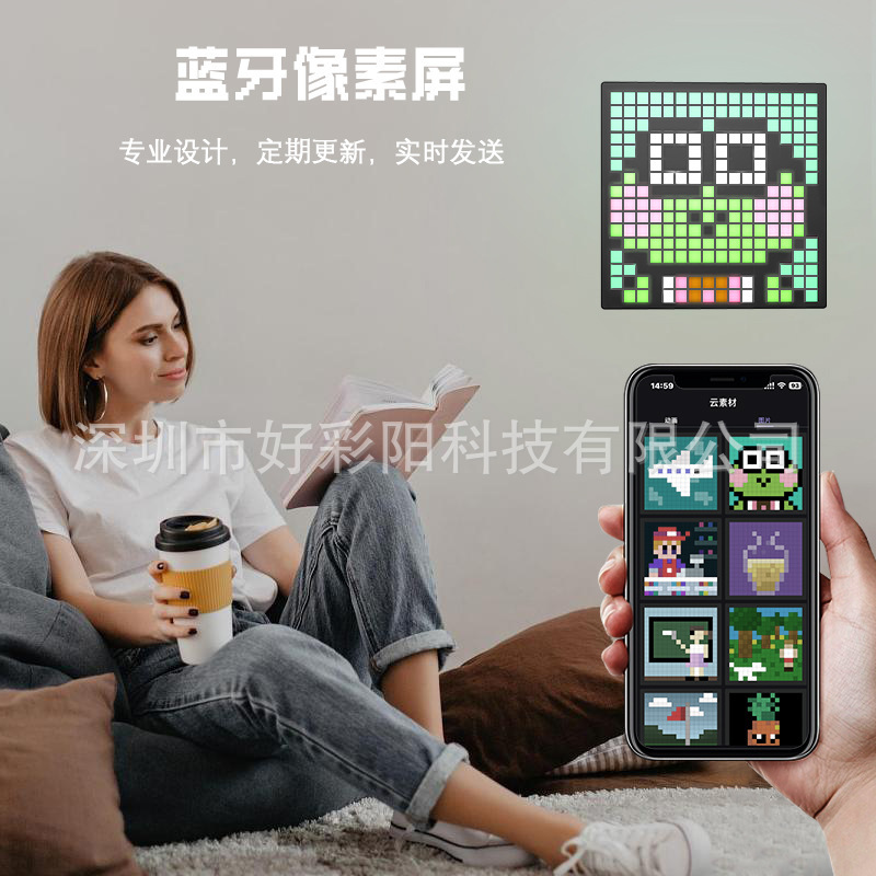 Pixel screen DIY pixel screen table with pixel photo frame LED wall pendant pixel screen photo frame decoration atmosphere lamp Pixel screen DIY pixel screen table with pixel photo frame LED wall pendant pixel screen photo frame decoration atmosphere lamp
