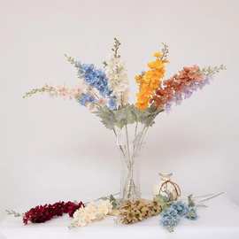 2叉飞燕草植绒大飞燕蓝色风信子婚庆路引婚礼装饰假花婚庆装饰