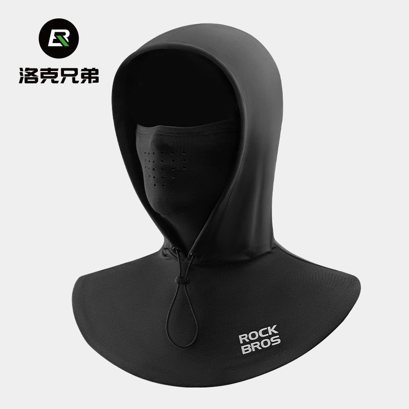 Locke Brothers Riding Headgear Motorcycle Fleece Mask Double-Layer Windproof Warm Skiing Autumn and Winter Scarf for Men and Women
