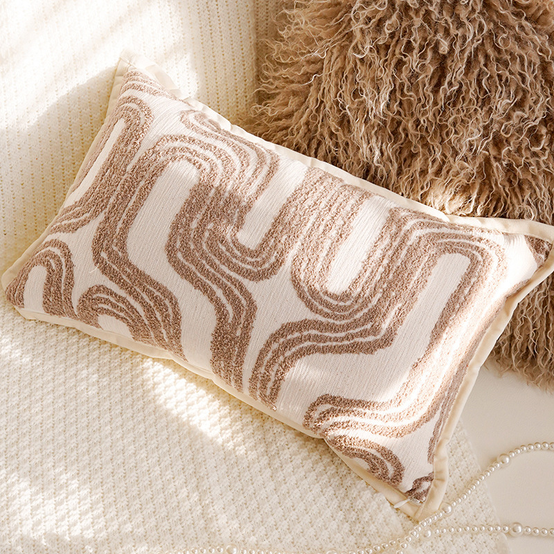 Cream-wind lujoso almohada de soporte de alta calidad, cojín de sofá de sala de estar, cojín de cabecera del dormitorio, funda de almohada con núcleo image 9