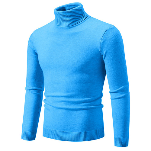 Men's Turtleneck Oversized Knit Bottom