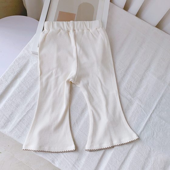 Summer 2023 0-3 Years Old Girls Children Korean Fashion Princess Split Bell Pants Trousers Leggings