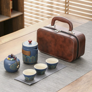 Travel tea set portable kung fu tea set suit factory wholesale Express Cup holiday business activity gift logo