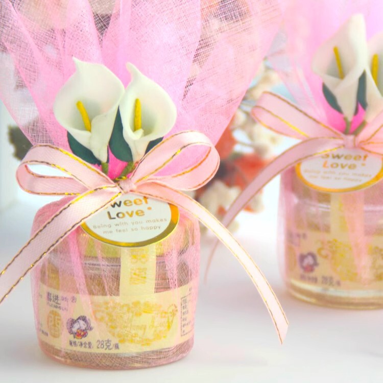 Honey Gift Set for Wedding Guests, Small Bottle of Honey, Pearl Yarn, Wedding Bridesmaid Return Gift, Full Moon Celebration, Housewarming, Business Banquet