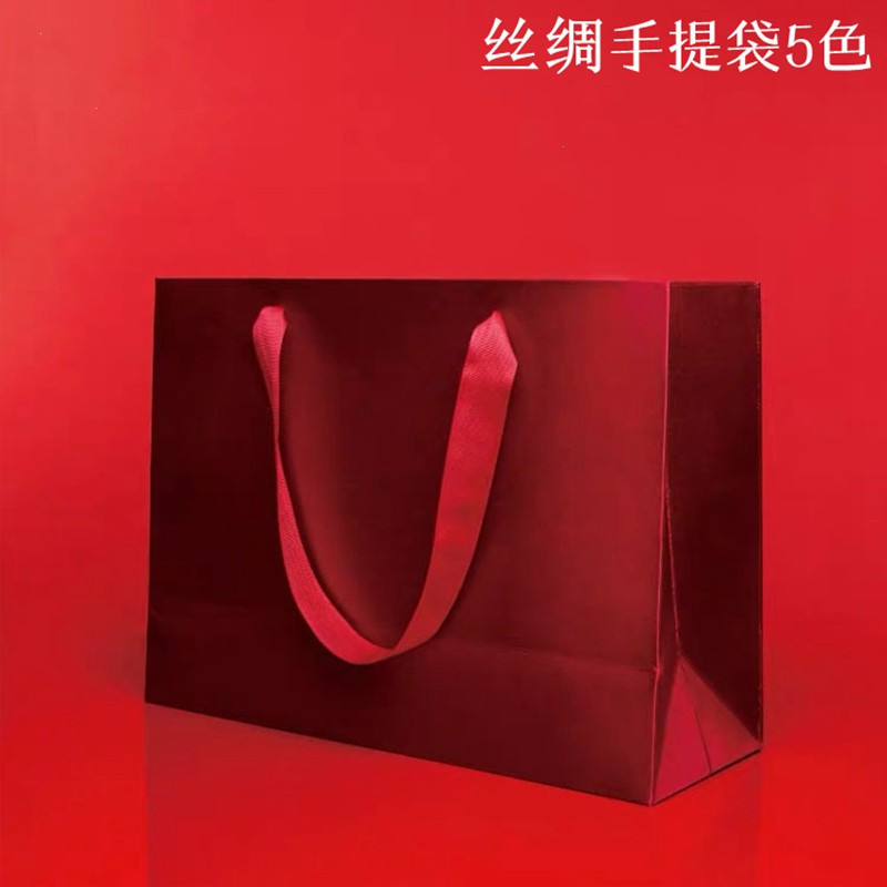 丝绸手提袋服装礼品袋礼物手提包装袋定 制珠宝品购物袋印logo