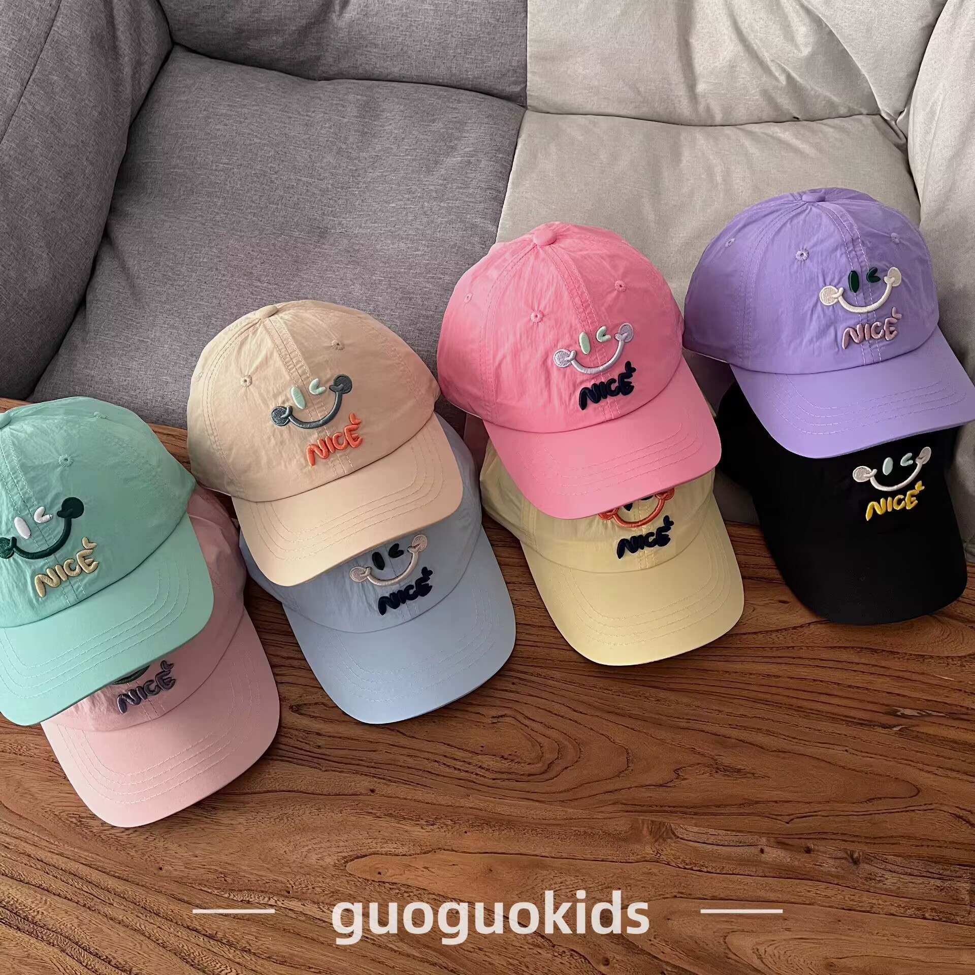 Quick dry cute children's thin summer sun hat with letters for men…