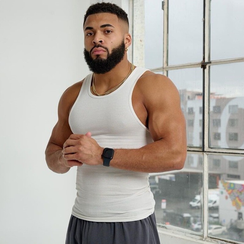 Fitness Vest for Men, Sports Muscle Shark High-Elastic Ribbed Training Breathable Sleeveless Tank Top, Large Size Men's Vest Fitness Vest for Men, Sports Muscle Shark High-Elastic Ribbed Training Breathable Sleeveless Tank Top, Large Size Men's Vest