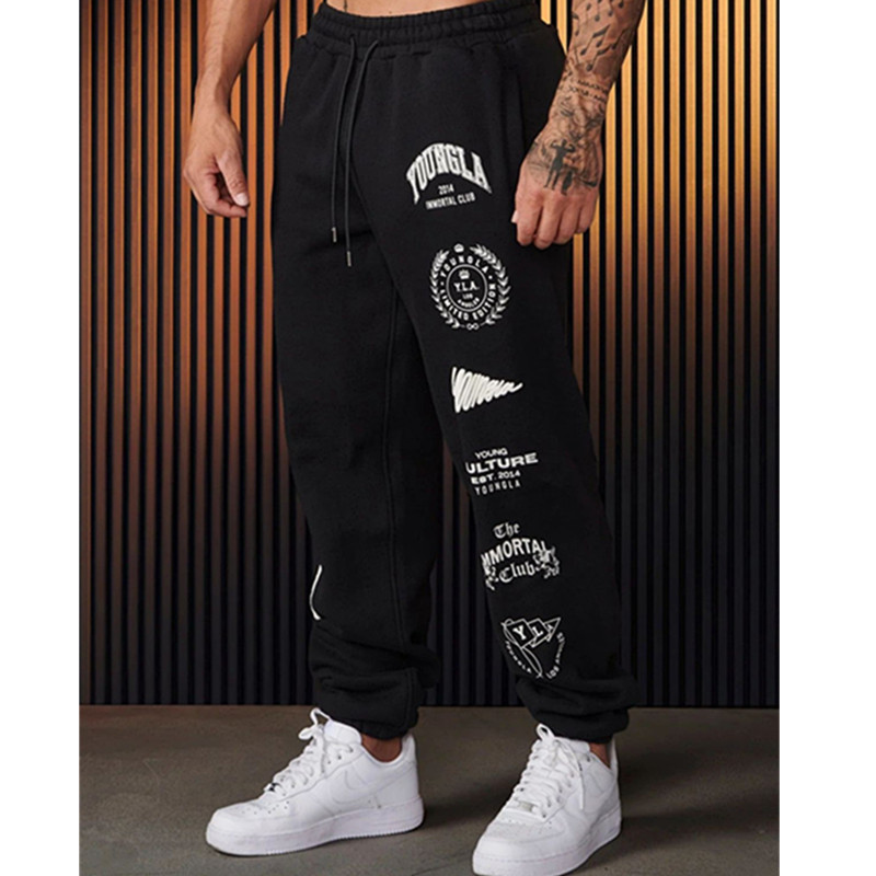 YOUNGLA Jogger Men's Sweatpants Gym Sports Fitness Casual Pants Cotton Printed Leg Pants YOUNGLA Jogger Men's Sweatpants Gym Sports Fitness Casual Pants Cotton Printed Leg Pants