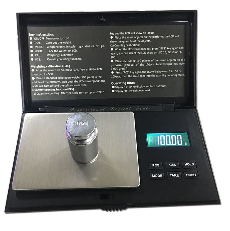 珠宝称黄金药材电子秤微型小电子秤口袋秤0.01克高精度首饰克秤