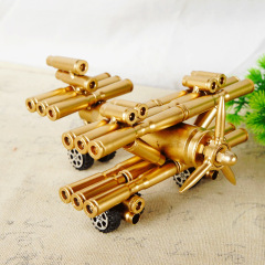 A brand new, used shell metal helicopter model, hand-assembled and welded, as a gift for a child veteran.