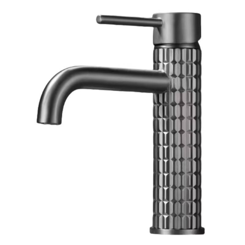 All-copper Simple Basin Faucet Heightened Washbasin Faucet Above Counter Basin Bathroom Household Bathroom Hot and Cold Faucet